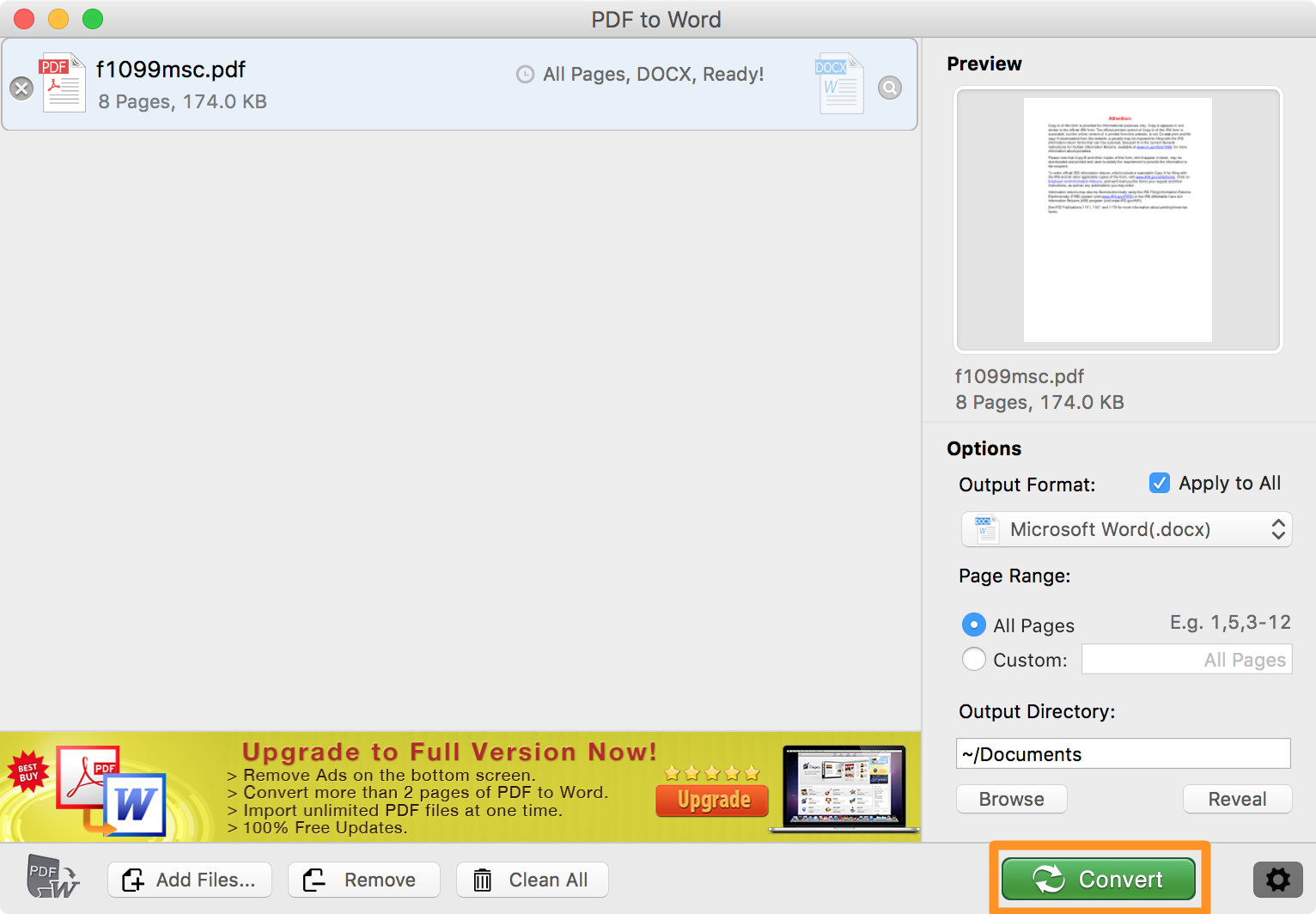convert pdf files to word for mac
